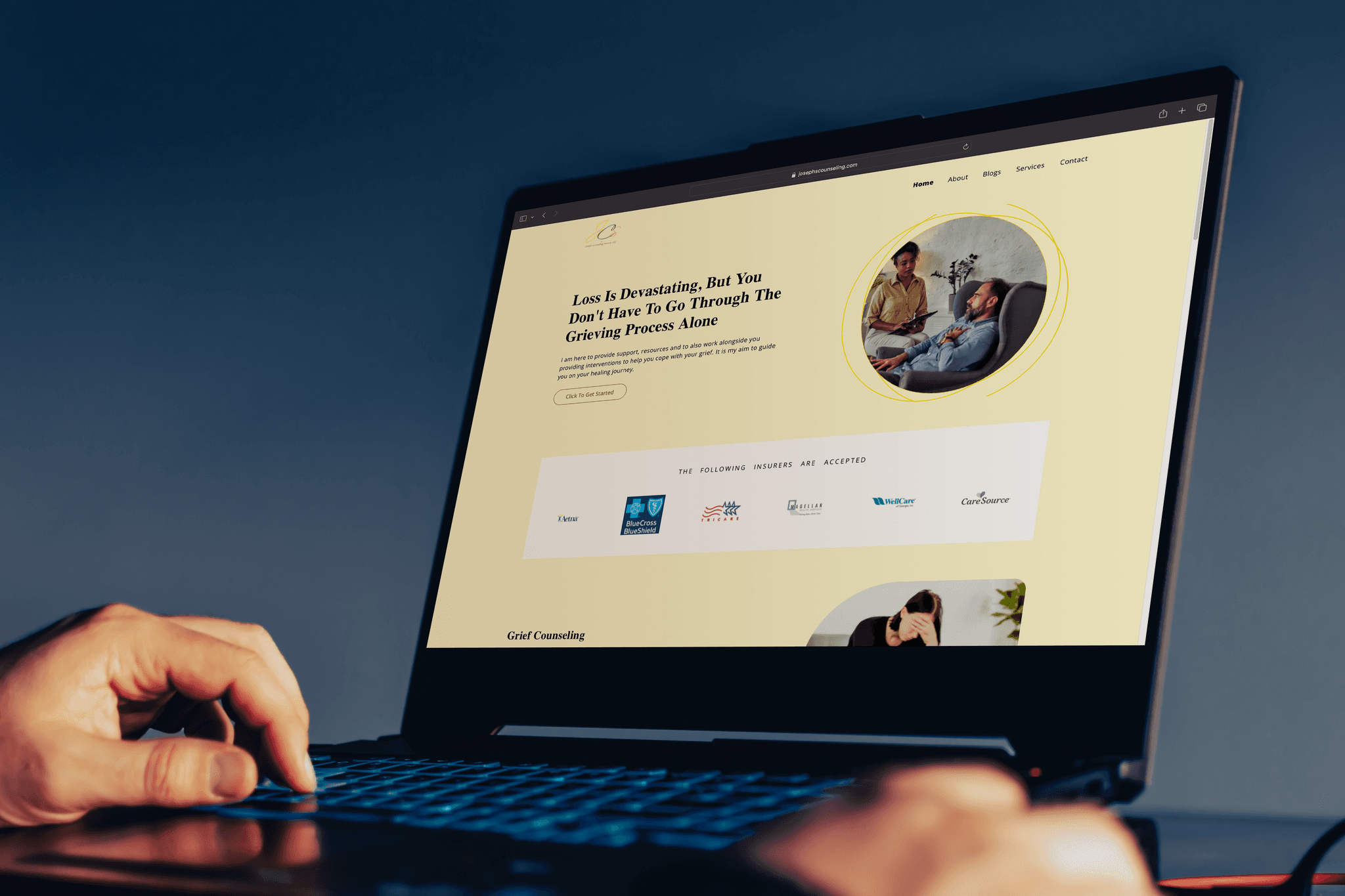 Joseph's Counselling Services Mockup 1